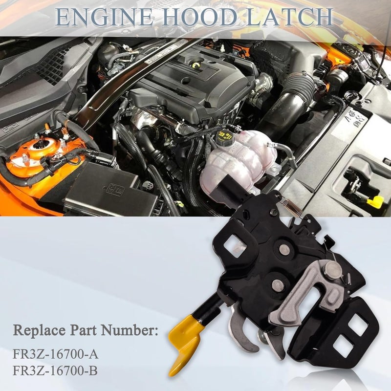 Predep Hood Latch Lock Assembly for 2015-2019 Ford Mustang Replace FR3Z-16700-A FR3Z-16700-B - Image 3